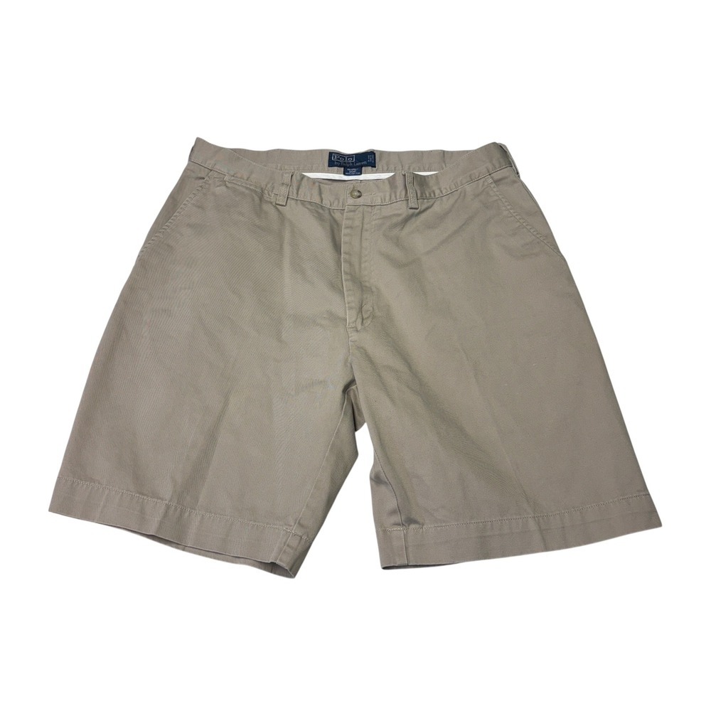 Vintage Polo Ralph Lauren Prospect Short Mens 35X9 Tan Khaki Classic Polo‎ Chino